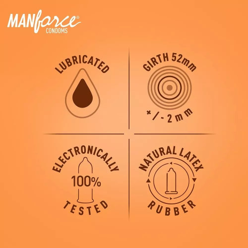 Mankind Pharma Manforce Condoms Overtime Orange (10pcs)