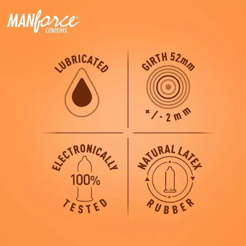 Mankind Pharma Manforce Condoms Overtime Orange (10pcs)