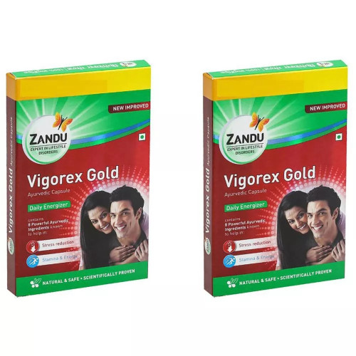 Zandu Vigorex Gold  Capsules (10 Capsules, Pack of 2)