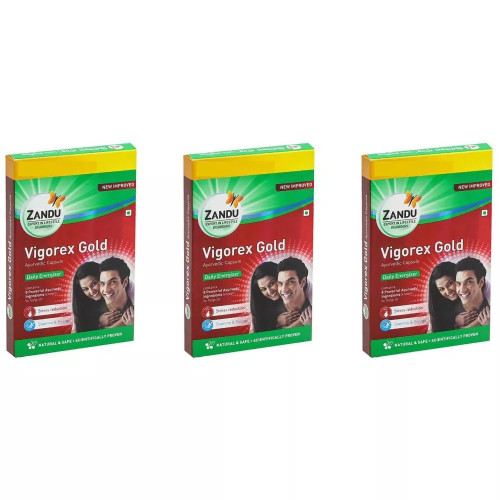 Zandu Vigorex Gold  Capsules (10 Capsules, Pack of 3)