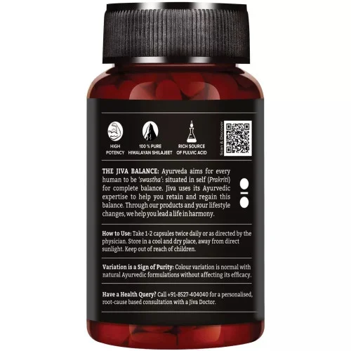 Jiva Ayurveda Pure Shilajeet  Capsules (60 Capsules)