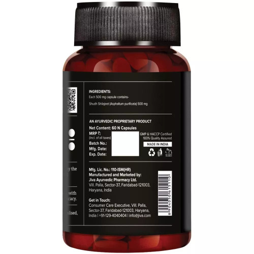 Jiva Ayurveda Pure Shilajeet  Capsules (60 Capsules)