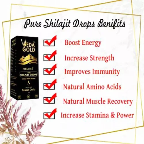 Veda Gold Pure Shilajit Drops (Liquid Form) (30ml)