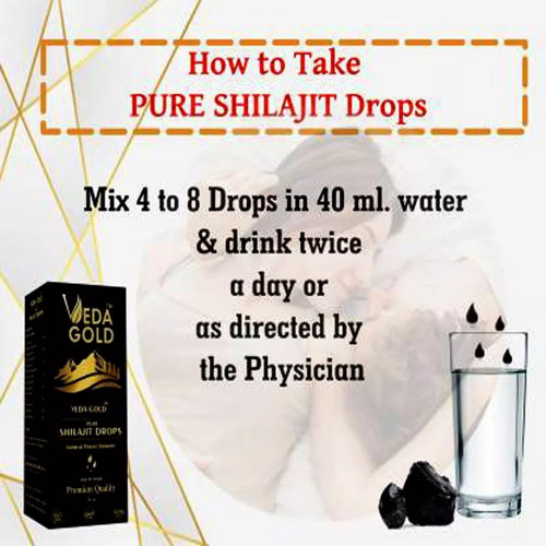 Veda Gold Pure Shilajit Drops (Liquid Form) (30ml)