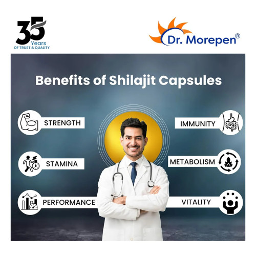 Dr Morepen Shilajit  Capsules (60 Capsules)
