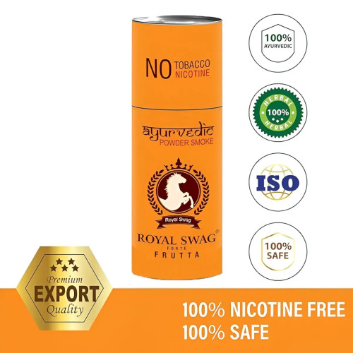 Royal Swag Ayurvedic & Herbal Cigarette Frutta Flavour Smoke (50 Stick) Lip Balm (15 Gm) (1Pack)