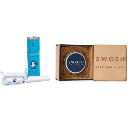 Royal Swag Ayurvedic & Herbal Cigarette Mint Flavour Smoke (5 Stick), Lip Cream (15 Gm) (1Pack)