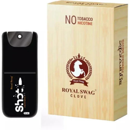 Royal Swag Ayurvedic & Herbal Cigarette Clove Flavour + Shot Liquid Spray(20 Sticks + Spray 12ml) (1Pack)