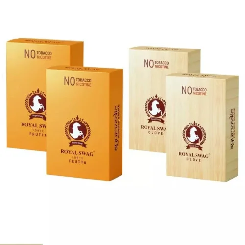 Royal Swag Ayurvedic & Herbal Cigarette, Fruta, Clove Flavour Smoke (20 Stick Each) (1Pack)