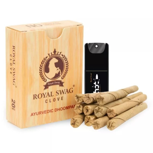 Royal Swag Ayurvedic & Herbal Long Bidi Smoke (20 Sticks & Shot 12Ml) (1Pack)