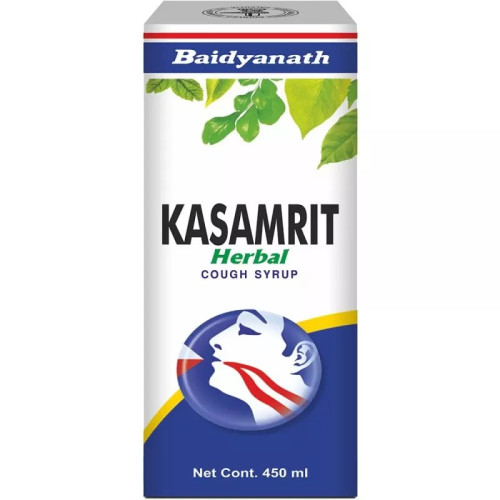 Baidyanath Ayurved Kasamrit Herbal Cough Syrup (450ml)