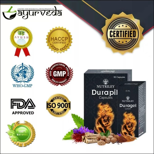 Nutriley Durapil  Capsules + Duragel Lotion (50Cap + Lotion 15ml) (1Pack)