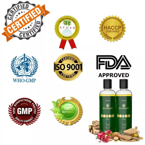 Nutriley Bosom Breast Enlargement Oil (100ml, Pack of 2)