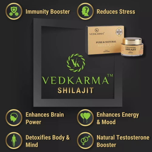 Vedkarma Pure & Natural Shilajit Resin Form (15g)