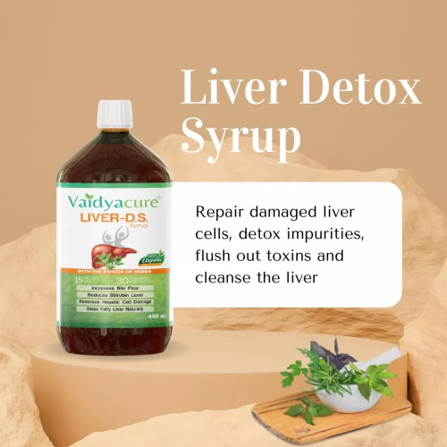 Vaidyacure Liver DS Syrup (1 Month Course) (450ml)