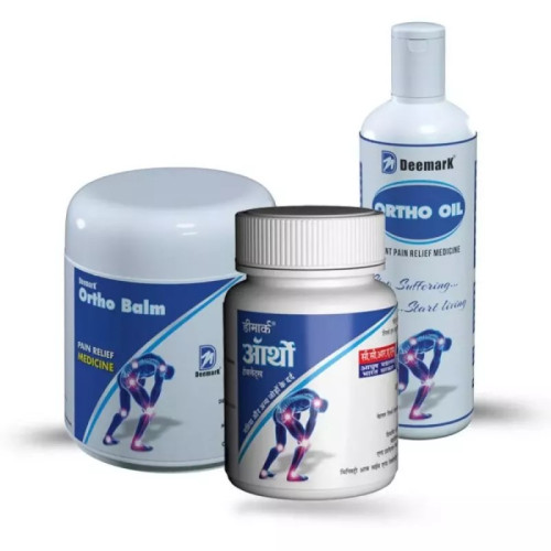Deemark Ortho Balm, Ortho Oil & Ortho  Tablets Combo (Balm 50g + Oil 50ml + 60 Tablets) (1Pack)
