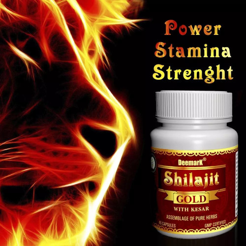 Deemark Shilajit Gold With Kesar  Capsules (45 Capsules, Pack of 3)
