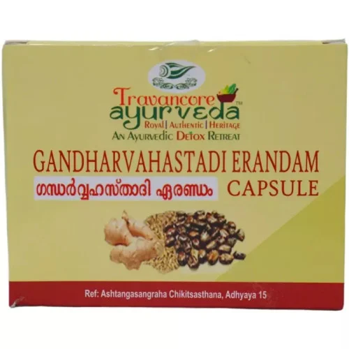 Travancore Ayurveda Gandharvahastadi Erandam  Capsulesule (100 Capsules)