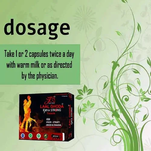 Laal Ghoda Pure Shilajit With Gold & Silver + Extra Strong  Capsules (20g + 10Cap) (1Pack)