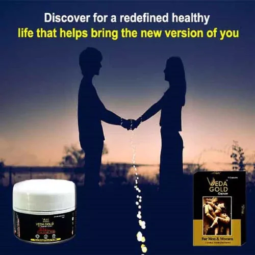 Veda Gold Enlargement Cream + Veda Gold  Capsules (Cream 50g + 10Cap) (1Pack)