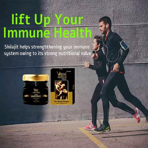 Veda Gold Pure Shilajit Resin + Veda Gold  Capsules (15g + 10Cap) (1Pack)