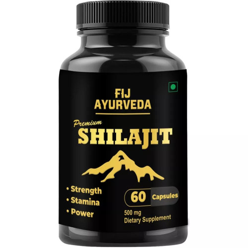 Fij Ayurveda Premium Shilajit Extract  Capsulesule (60 Capsules)