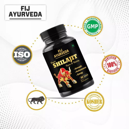 Fij Ayurveda Power Shilajit Extract  Capsulesule (60 Capsules)