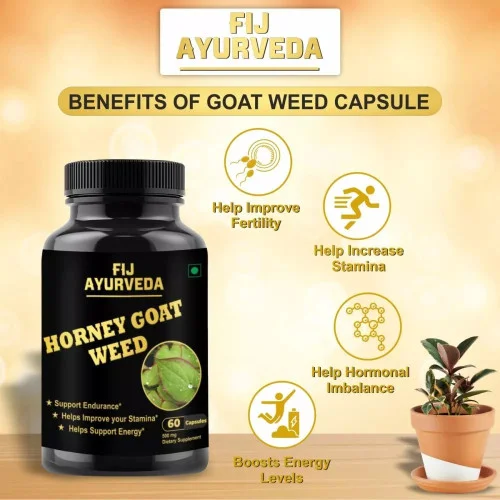 Fij Ayurveda Horney Goat Weed  Capsules (60 Capsules)