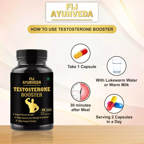 Fij Ayurveda Testosterone Booster  Capsulesule (60 Capsules)