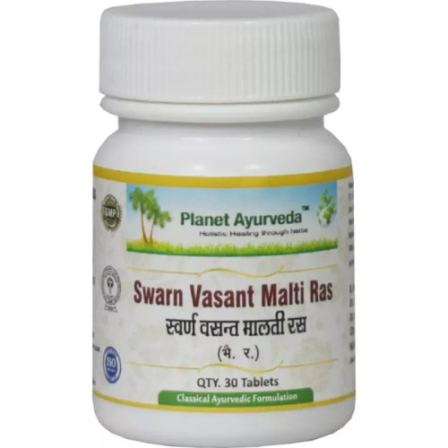 Planet Ayurveda Swarn Vasant Malti Ras (30 Tablets)
