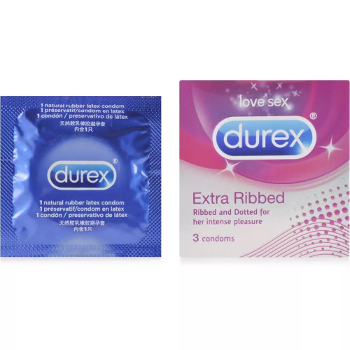 Durex Extra Ribbed Condoms (3pcs)