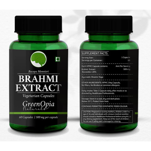 GreenOpia Naturals Brahmi Extract Vegan  Capsules (60cap)