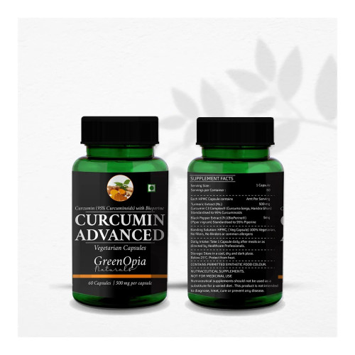 GreenOpia Naturals Curcumin Advanced Vegan  Capsules (60cap)