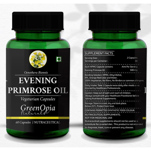 GreenOpia Naturals Evening Primrose Oil Vegan  Capsules (60cap)