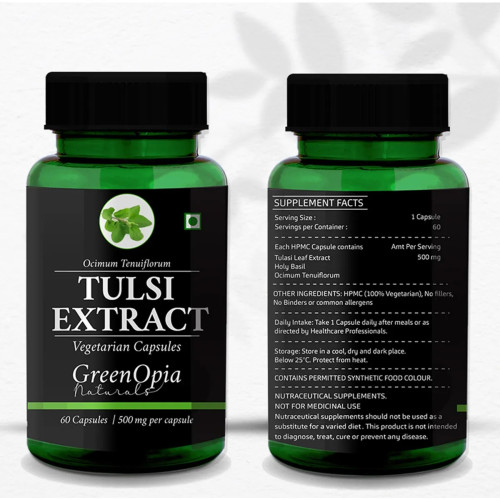 GreenOpia Naturals Tulsi Extract Vegan  Capsules (60cap)