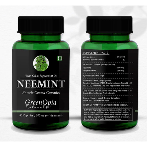 GreenOpia Naturals Neemint  Capsules Vegan  Capsules (60cap)
