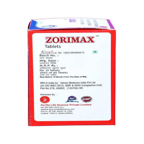 Zorilla Life Science Zorimax  Tablet (10 Tablets)