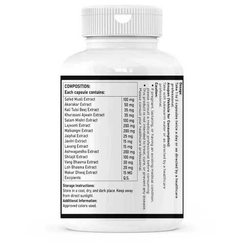 Zenius India Stame Care  Capsulesule For Men (60cap)