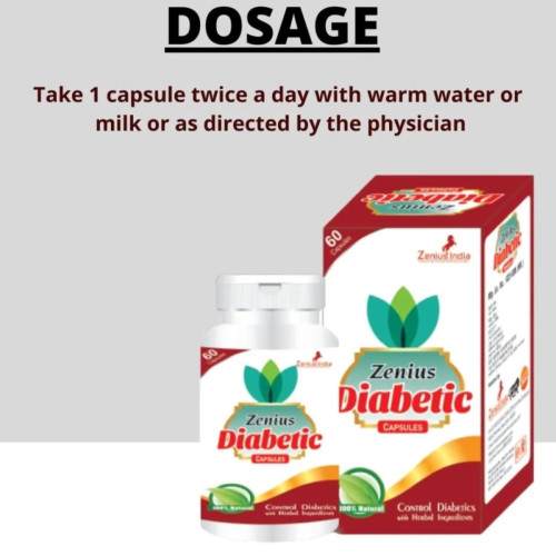Zenius India Diabetic  Capsulesule For Diabetes Control (60cap)