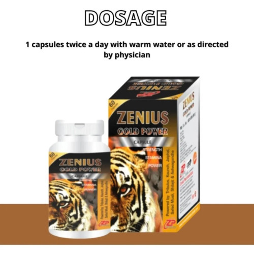 Zenius India Gold Power Sexual  Capsulesule For Men (60cap, Pack of 2)