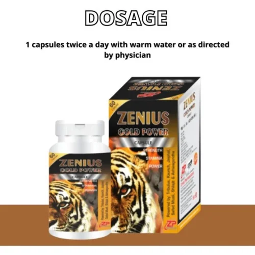 Zenius India Gold Power Sexual  Capsulesule For Men (60cap, Pack of 2)