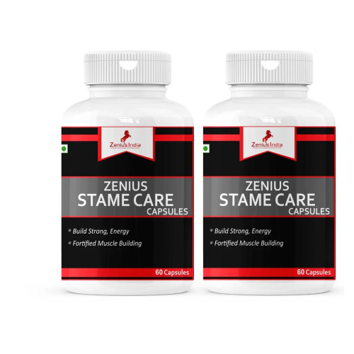 Zenius India Stame Care  Capsulesule For Men (60cap, Pack of 2)