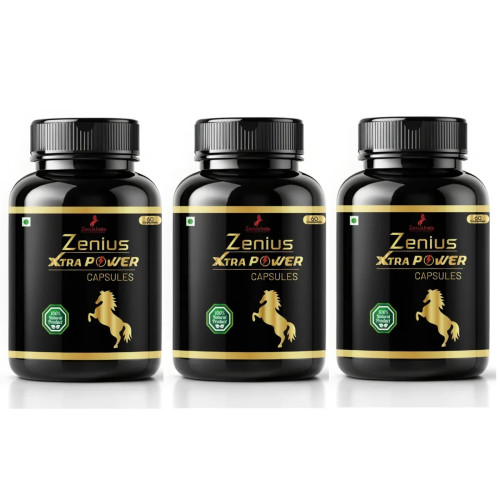 Zenius India Xtra Power Sexual  Capsulesule For Men (60cap, Pack of 3)