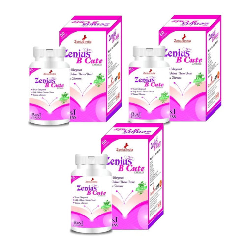 Zenius India B Cute  Capsulesule For Breast Reduction (60cap, Pack of 3)