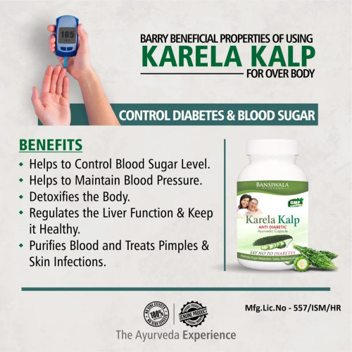 Bansiwala Karela Kalp Anti Diabetes  Capsulesule (60 Capsules)