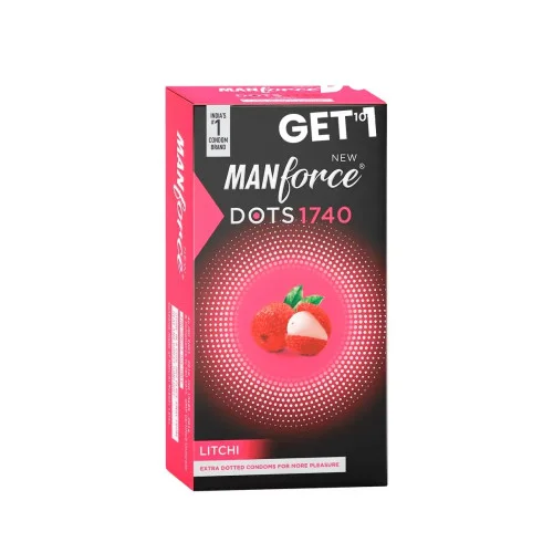 Mankind Pharma New Manforce 1740 Dots Lichi Flavour (10pcs)