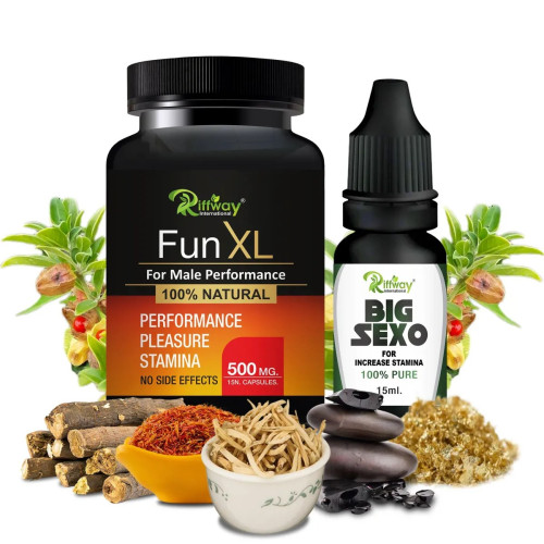 Riffway Fun Xl  Capsules + Big Sexo Oil (15Cap + 15ml Oil) (1Pack)