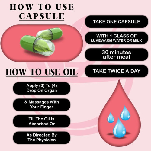 Riffway Halemale  Capsules + Big Penis Size Oil (15Cap + 15ml Oil) (1Pack)