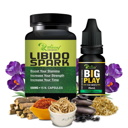 Riffway Libido Spark  Capsules + Big Play Oil (15Cap + 15ml Oil) (1Pack)