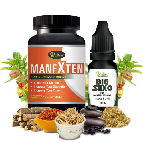 Riffway Manfx Ten  Capsules + Big Sexo Oil (15Cap + 15ml Oil) (1Pack)